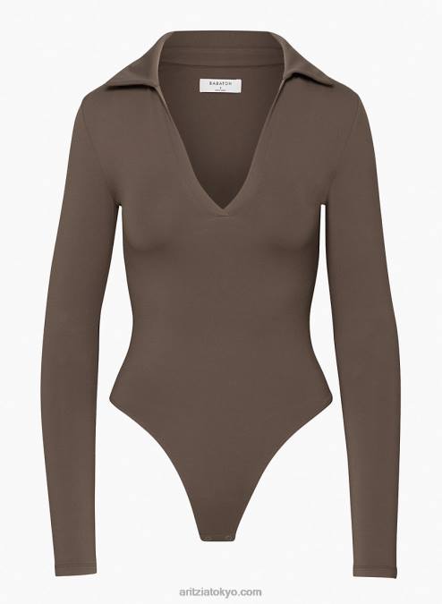 長袖カラードボディスーツ P2L801074 Aritzia Contour Polo Longsleeve Bodysuit