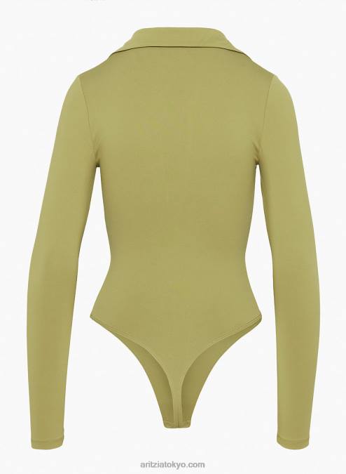 長袖カラードボディスーツ P2L801078 Aritzia Contour Polo Longsleeve Bodysuit