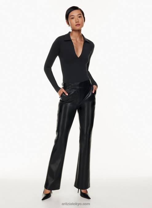 長袖カラードボディスーツ P2L801078 Aritzia Contour Polo Longsleeve Bodysuit