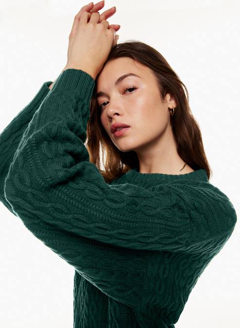 ケーブルニットクルーネックセーター P2L8010997 Aritzia Peggy Sweater