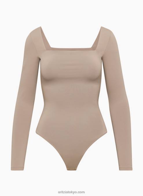 スクエアネック ロングスリーブ ボディスーツ P2L8011040 Aritzia Contour スクエアネック ロングスリーブ ボディスーツ