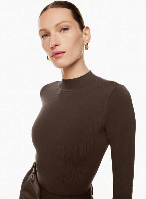 モックネック ロングスリーブ P2L801113 アリツィア アストリッド スカルプト ニット モックネック ロングスリーブ