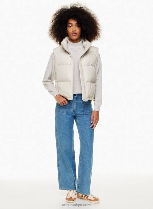 ビーガン レザー アンド ビーガン ダウン パファー ベスト P2L8011360 Aritzia Vista パファー ベスト
