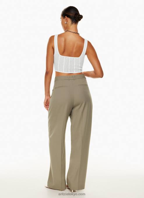 クロップド リブ タンク トップ P2L801257 Aritzia Sculpt Knit スクエアネック クロップド タンクトップ