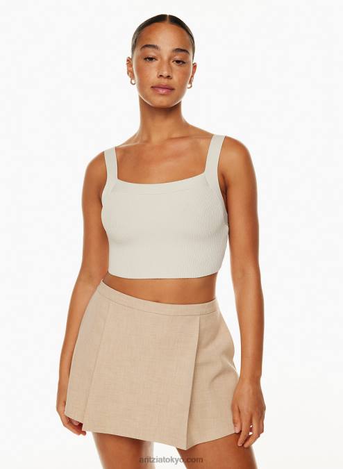 リブスクエアネックタンク P2L801289 Aritzia Getty Sculpt ニットタンク