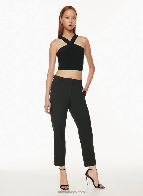 リブホルタートップ P2L80199 アリツィアスカルプトニットクリスクロスクロップドタンク