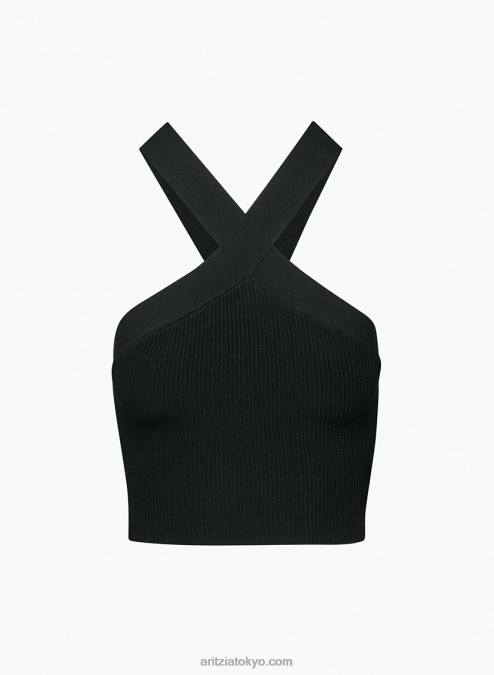 リブホルタートップ P2L80199 アリツィアスカルプトニットクリスクロスクロップドタンク