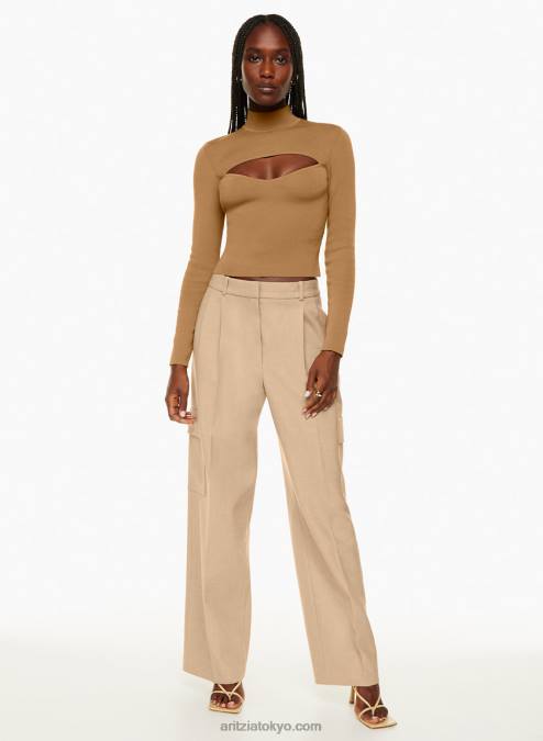 リブニット カットアウト トップ P2L802775 Aritzia Abbott Sculpt Knit Longsleeve