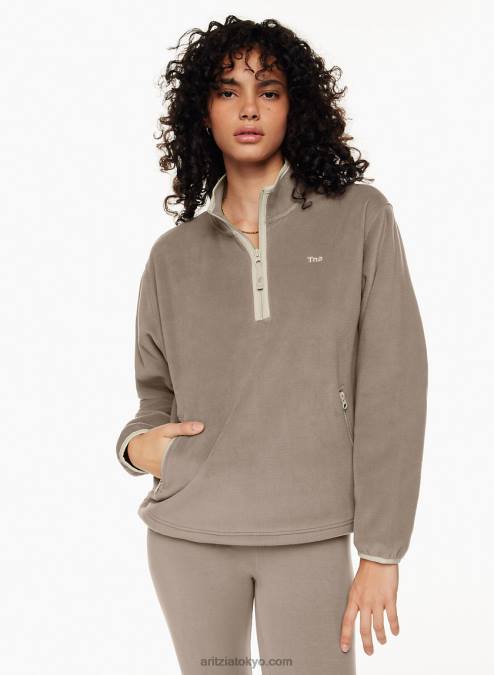 リサイクル フリース プルオーバー スウェットシャツ P2L802939 Aritzia Sno ポーラー ジップ ヒップ セーター