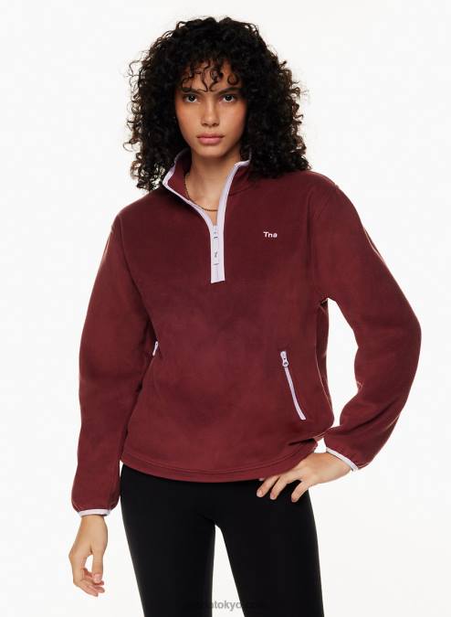 リサイクル フリース プルオーバー スウェットシャツ P2L802942 Aritzia Sno ポーラー ジップ ヒップ セーター