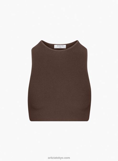 クルーネック レーサーバック タンクトップ P2L80303 Aritzia Sculpt Knit Racer Cropped Tank