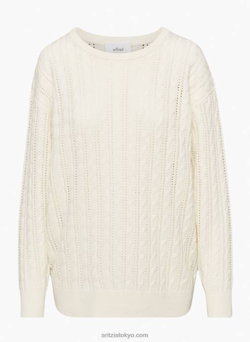 メリノウール＆コットンクルーネックセーター P2L803270 Aritzia Library Sweater