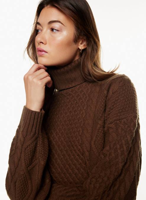 ケーブルニット タートルネック セーター P2L803677 Aritzia Peggy タートルネック セーター