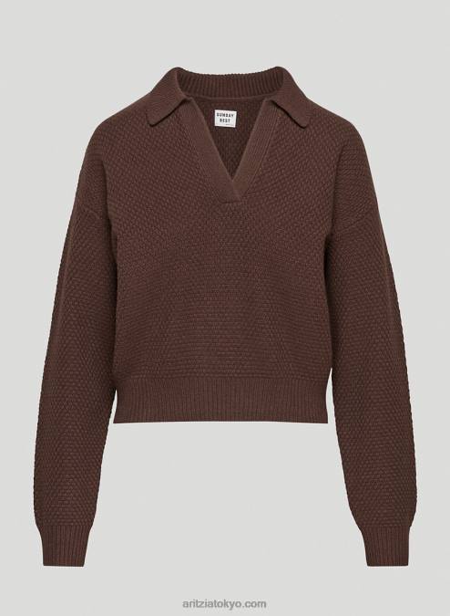 オープンネックポロセーター P2L803778 Aritzia Lottie Sweater