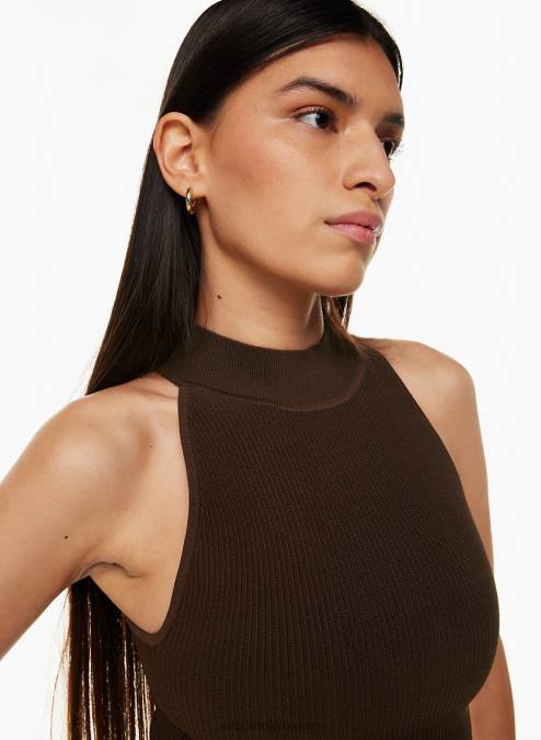リブホルタートップ P2L80435 Aritzia Sculpt Knit Mockneck Halter Top