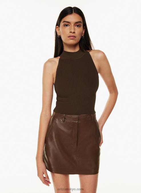 リブホルタートップ P2L80435 Aritzia Sculpt Knit Mockneck Halter Top