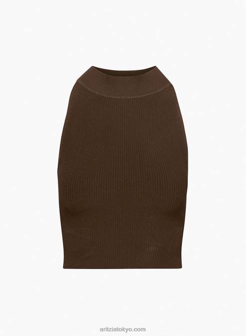 リブホルタートップ P2L80435 Aritzia Sculpt Knit Mockneck Halter Top