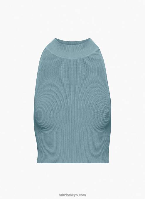 リブホルタートップ P2L80437 Aritzia Sculpt Knit Mockneck Halter Top