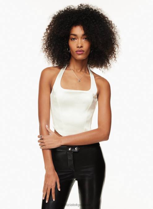 サテンホルタートップ P2L804507 Aritzia Dusk ホルタートップ