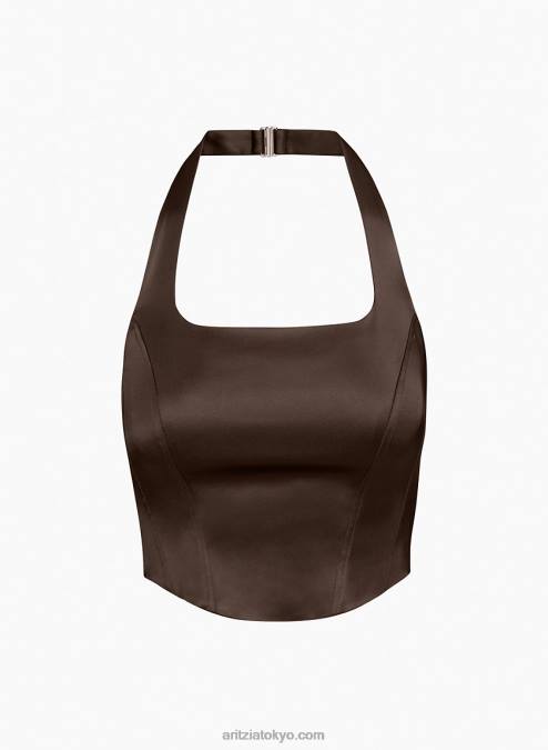 サテンホルタートップ P2L804508 Aritzia Dusk ホルタートップ