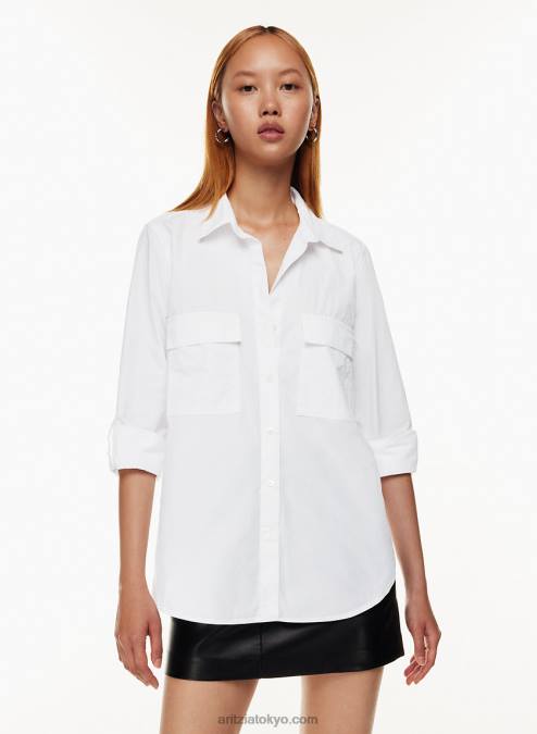 ボタンアップ ユーティリティ シャツ P2L804568 Aritzia ユーティリティ ポプリン シャツ
