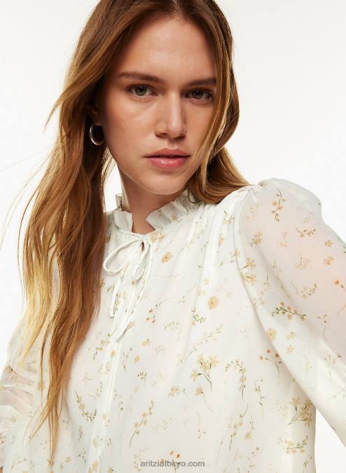 ボタンアップ フリル ブラウス P2L804613 Aritzia Alexis ブラウス