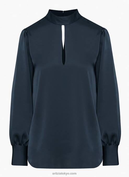 サテンカットアウトブラウス P2L804667 Aritzia Bassman ブラウス