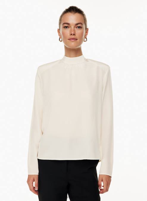 シルク ショルダーパッド ブラウス P2L804752 Aritzia Hollowell シルク ブラウス