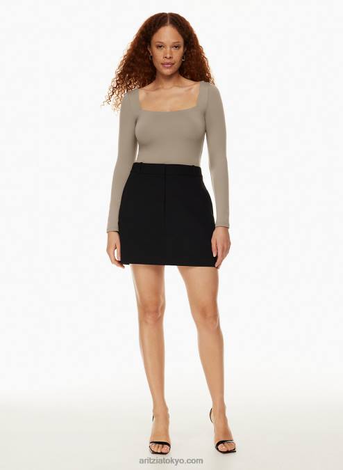 スクエアネック ロングスリーブ ボディスーツ P2L804879 Aritzia Contour スクエアネック ロングスリーブ ボディスーツ