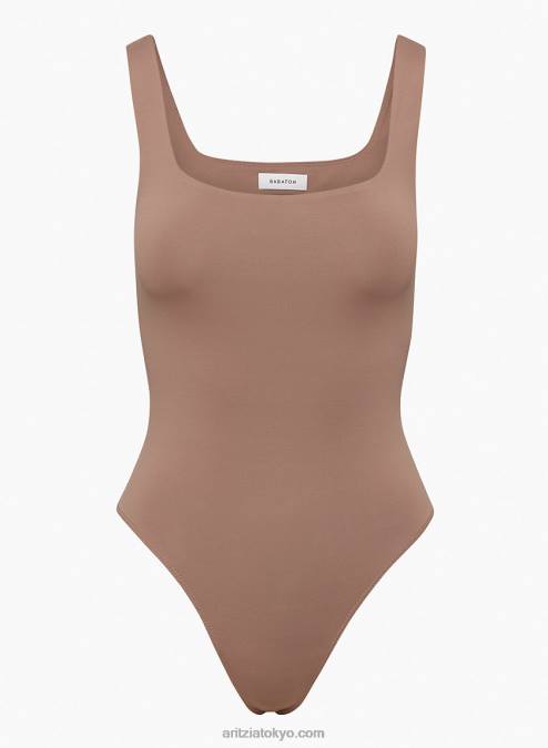 ノースリーブ スクエアネック ロゴ ボディスーツ P2L805012 Aritzia Contour Tank Bodysuit