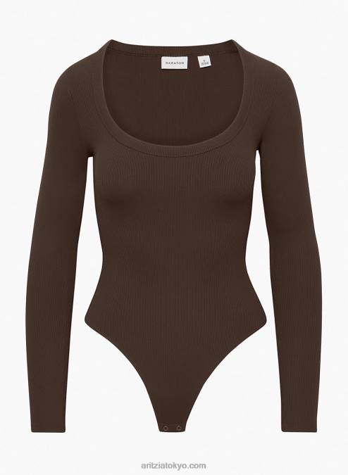 ロングスリーブ スクープネック ボディスーツ P2L805027 Aritzia Formarib スクープネック ロングスリーブ ボディスーツ