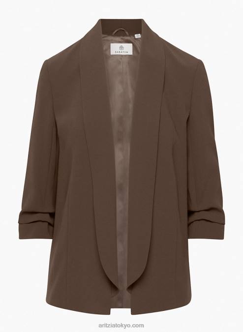 ショルダーパッド付きオープンフロントブレザー P2L805232 Aritzia Force Blazer