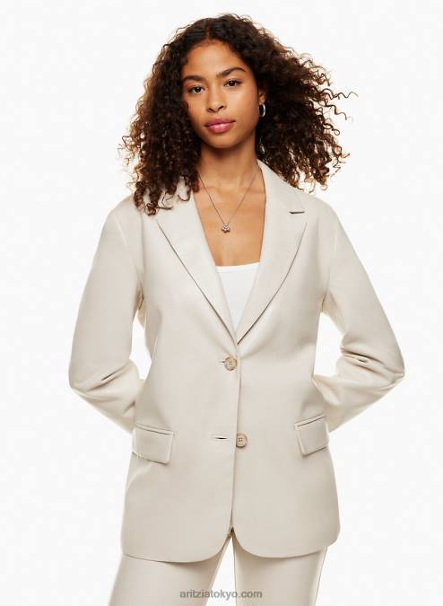 シングルブレスト ヴィーガン レザー ブレザー P2L805265 Aritzia Memories ブレザー