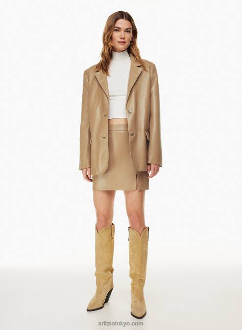 シングルブレスト ヴィーガン レザー ブレザー P2L805268 Aritzia Memories ブレザー