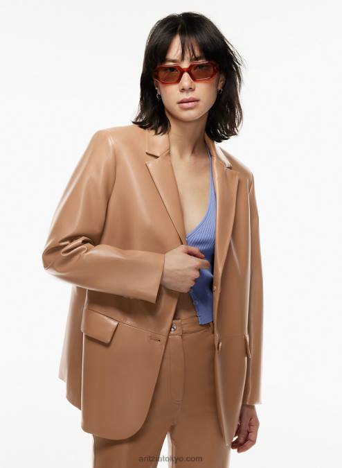 ビーガン レザー ブレザー P2L805353 Aritzia Memories ブレザー シングルブレスト