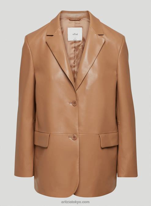 ヴィーガン レザー ブレザー P2L805355 Aritzia Memories ブレザー シングルブレスト