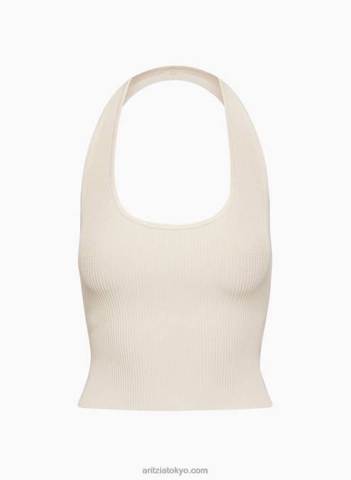 リブホルタータンクトップ P2L80540 Aritzia Sculpt Knit Backless Halter Top