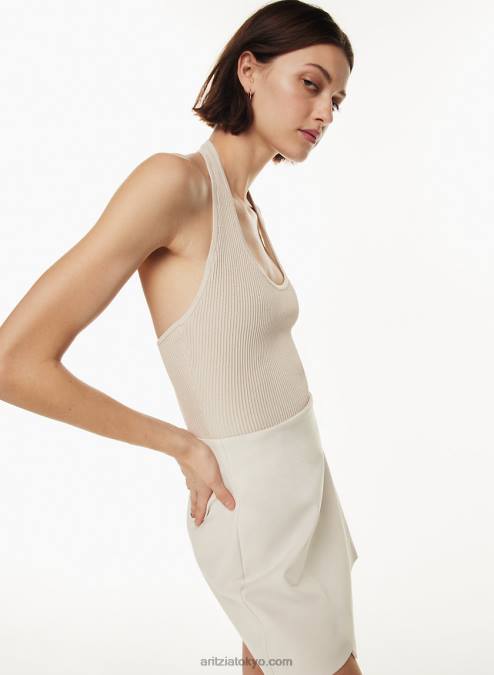 リブホルタータンクトップ P2L80542 アリツィアスカルプトニットバックレスホルタートップ