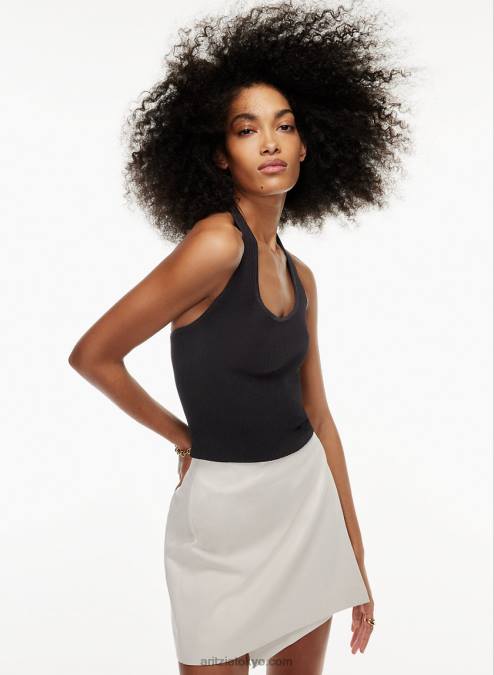 リブホルタータンクトップ P2L80544 アリツィアスカルプトニットバックレスホルタートップ