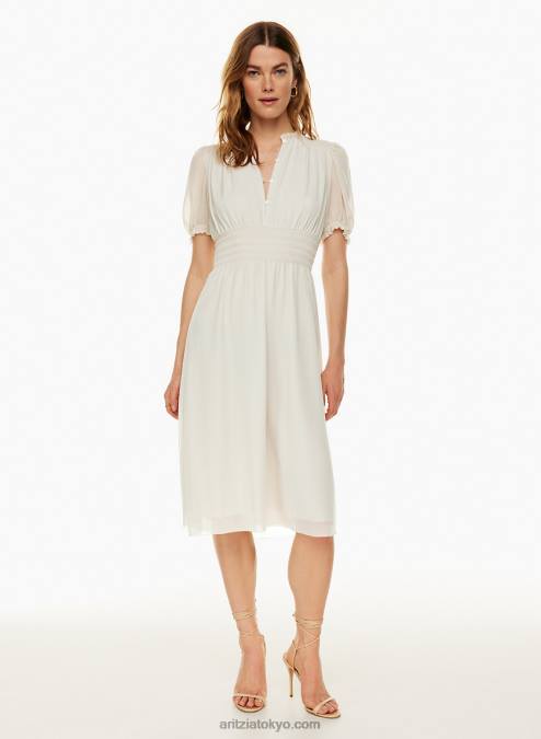 ボタンアップ パフスリーブ ミディドレス P2L805481 Aritzia Daughter Dress