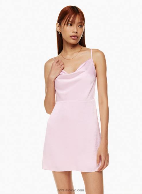 サテンカウルネックミニドレス P2L805534 Aritzia Spencer ドレス