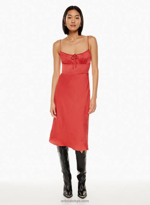 サテンミディドレス P2L805832 Aritzia Bellow ドレス