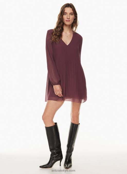 プリーツ シフォン ミニドレス P2L806146 Aritzia Prophecy ドレス