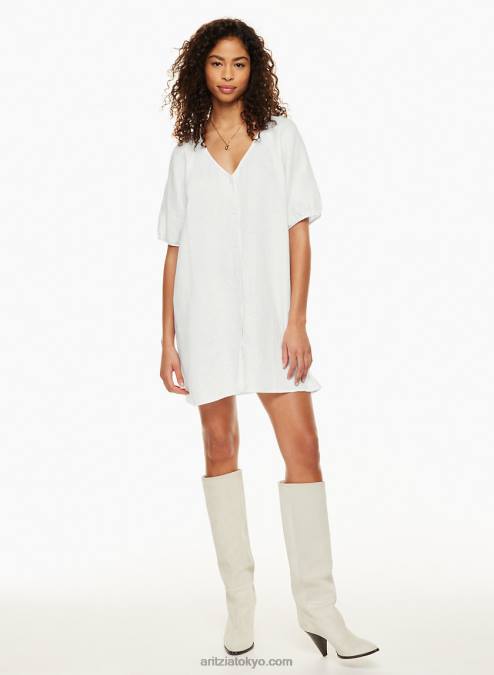 ボタンアップ リネンドレス P2L806160 Aritzia Aperitif Linen Dress