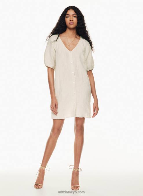 ボタンアップ リネンドレス P2L806161 Aritzia Aperitif Linen Dress