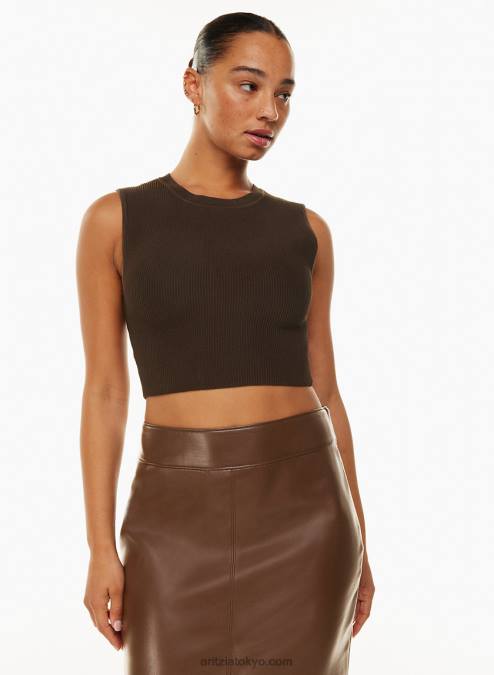 リブクルーネックタンク P2L80631 Aritzia Sculpt Knit Muscle Tank