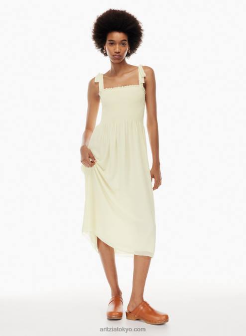スモック ノースリーブ ミディドレス P2L806357 Aritzia Golden Hour ドレス