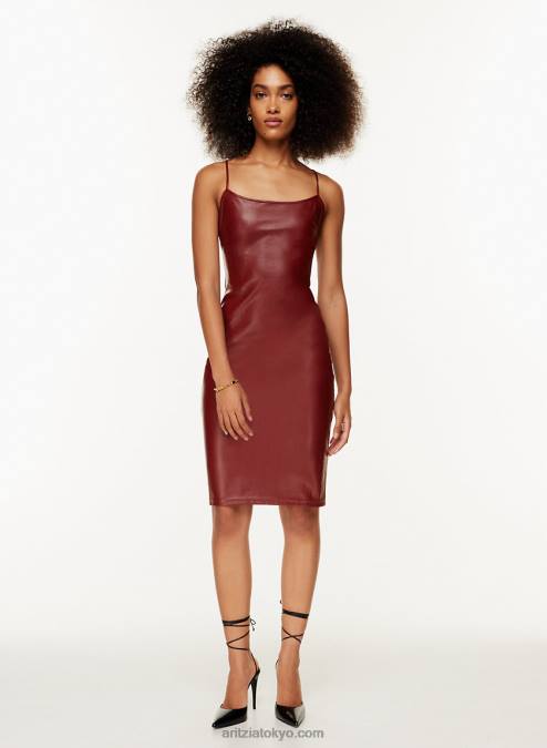 ストラップバック ヴィーガン レザー ミディドレス P2L806402 Aritzia Backstory ドレス