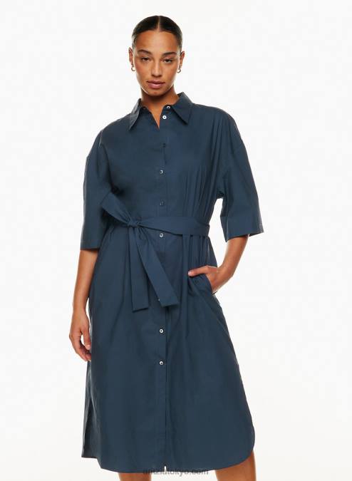 ボタンアップシャツドレス P2L806531 Aritzia Carnaby ポプリンドレス