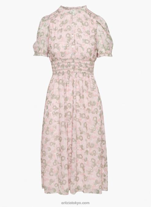 ボタンアップ パフスリーブ ミディドレス P2L806541 Aritzia Daughter Dress